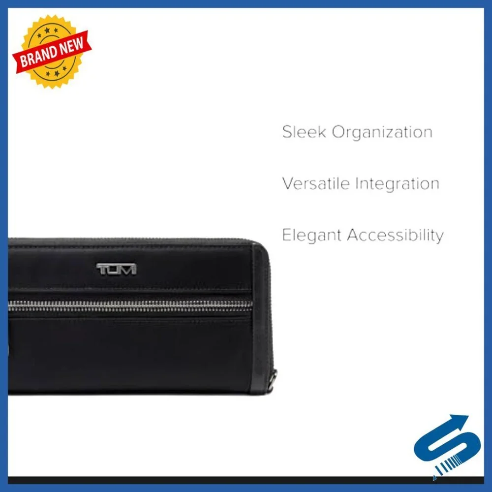 Unisex Zip Around Continental Wallet with 13 Compartments